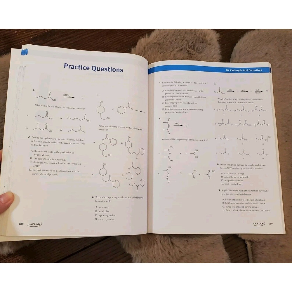 Kaplan MCAT Organic Chemistry Review Notes 2010-11 Test Prep& Admissions Paperbk - Picture 9 of 13